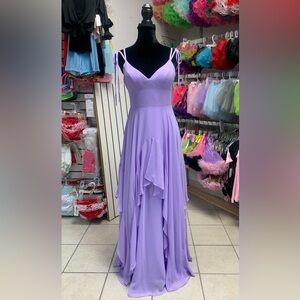 Size 8 Lilac Lavender Purple Boho Bridesmaid Prom Homecoming Formal Gown Dress